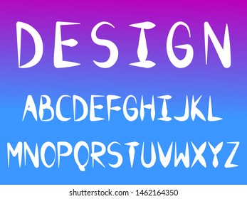 EPS 10 vector. Good font made in hand written style.