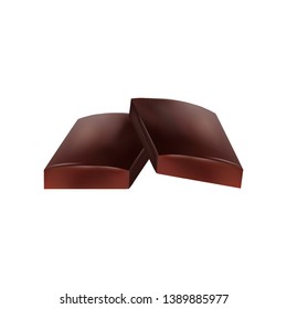 EPS 10 vector. Gradient mesh chocolate bars on white background.