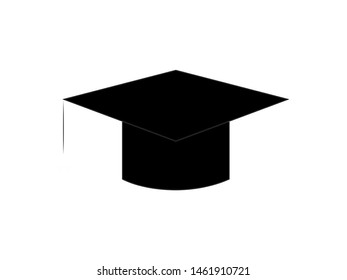 EPS 10 vector. Graduation hat in minimalistic style.