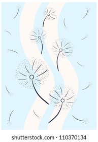 Eps 10 vector graphic illustration of dandelion