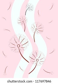 Eps 10 vector graphic illustration of dandelion