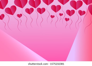 EPS 10 vector. Happy Valentines day concept. Good copy space background with hearts.