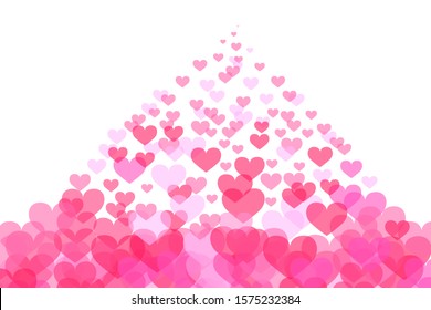 EPS 10 vector. Happy Valentines day concept. Good copy space background with hearts.