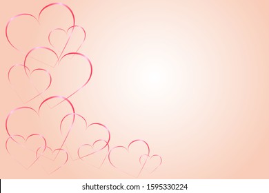 EPS 10 vector. Happy Valentines day concept. Good copy space background with hearts.