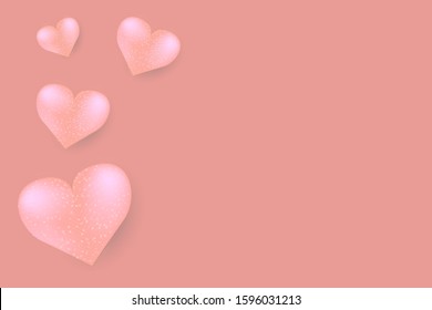 EPS 10 vector. Happy Valentines day concept. Good copy space background with hearts.