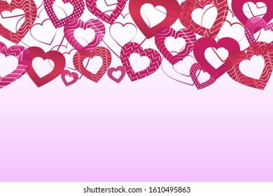 EPS 10 vector. Hearts with copy space. Valentines day concept.