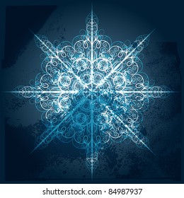 eps 10, vector highly detailed  grungy snowflake