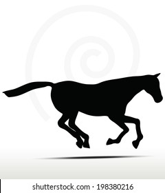 EPS 10 Vector - horse silhouette in Gallop position
