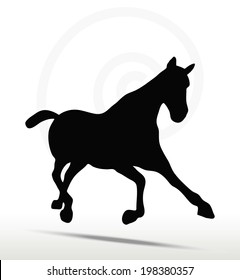 EPS 10 Vector - horse silhouette in Fast Trot position