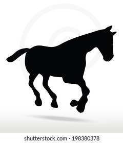 EPS 10 Vector - horse silhouette in Gallop position