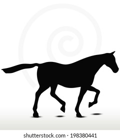 EPS 10 Vector - horse silhouette in Loping position