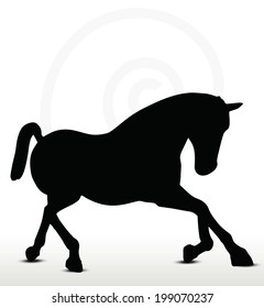 EPS 10 Vector - horse silhouette in running position