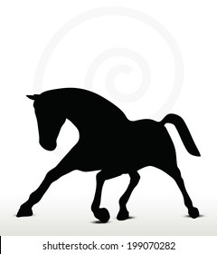 EPS 10 Vector - horse silhouette in running position