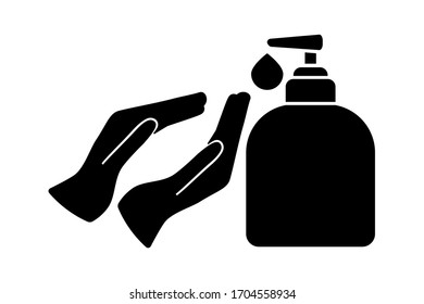 EPS 10 vector. An icon with sanitizer. Protection from viruses.	