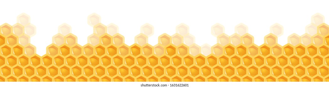 eps 10 vector illustrating colorful yellow seamless honey comb background