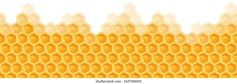 eps 10 vector illustrating colorful yellow seamless honey comb background