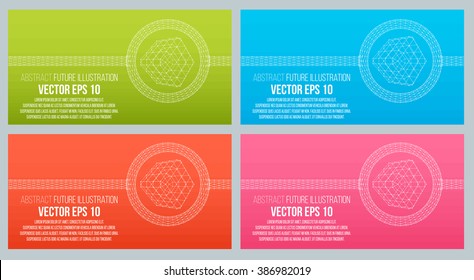 EPS 10 vector illustration. Abstract background with geometric design elements. Vector design style Business card, letterhead, brochure, banner.