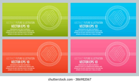 EPS 10 vector illustration. Abstract background with geometric design elements. Vector design style Business card, letterhead, brochure, banner.