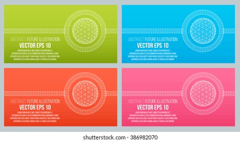 EPS 10 vector illustration. Abstract background with geometric design elements. Vector design style Business card, letterhead, brochure, banner.