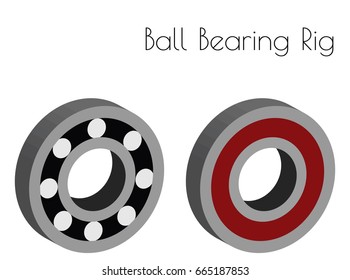 EPS 10 vector illustration of Ball Bearing Rig silhouette on white background