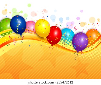 EPS 10 Vector illustration of balloons background. Used opacity and blending mode. Objects are layered.