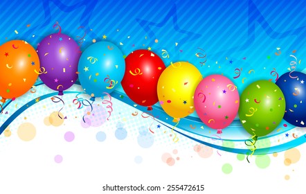 EPS 10 Vector illustration of balloons background. Used opacity and blending mode. Objects are layered.