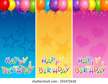 EPS 10 Vector illustration of balloons banners. Used opacity and blending mode. Objects are layered.