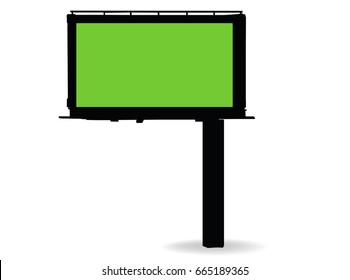 EPS 10 vector illustration of billboard silhouette on white background