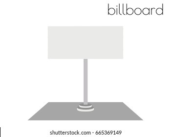 EPS 10 vector illustration of billboard on white background