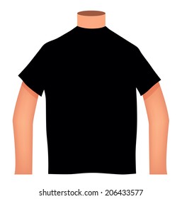 EPS 10 Vector Illustration - Blank T-shirts on white background
