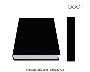 EPS 10 vector illustration of book silhouette on white background