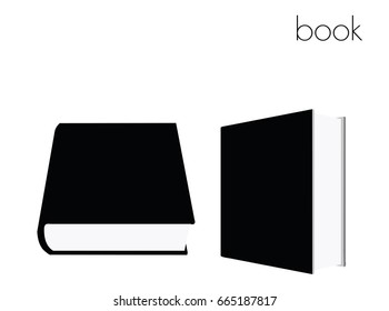 EPS 10 vector illustration of book silhouette on white background