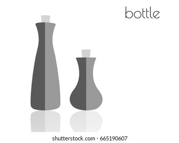 EPS 10 vector illustration of bottle silhouette on white background