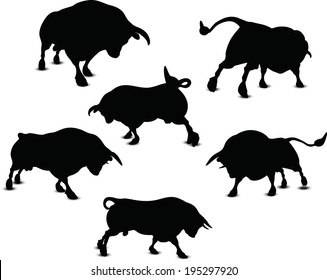 EPS 10 Vector illustration of Bull Silhouette