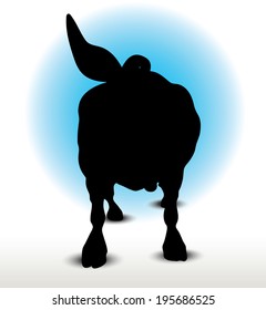 EPS 10 Vector illustration of Bull Silhouette