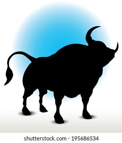 EPS 10 Vector illustration of Bull Silhouette