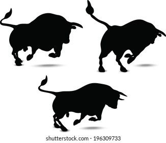 EPS 10 Vector illustration of Bull Silhouette