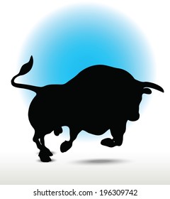 EPS 10 Vector illustration of Bull Silhouette