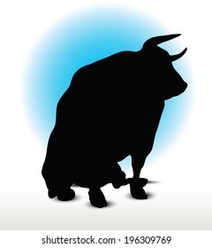 EPS 10 Vector illustration of Bull Silhouette