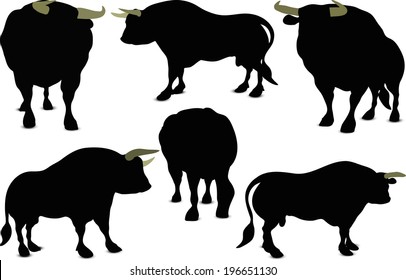EPS 10 Vector illustration of Bull Silhouette