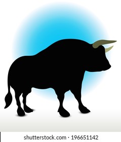 EPS 10 Vector illustration of Bull Silhouette
