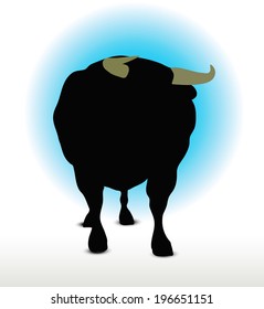 EPS 10 Vector illustration of Bull Silhouette
