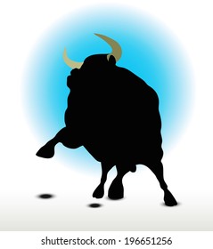 EPS 10 Vector illustration of Bull Silhouette