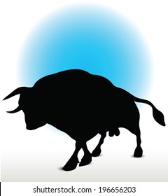 EPS 10 Vector illustration of Bull Silhouette
