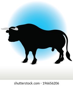 EPS 10 Vector illustration of Bull Silhouette