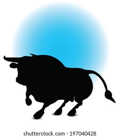 EPS 10 Vector illustration of Bull Silhouette