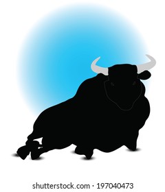 EPS 10 Vector illustration of Bull Silhouette