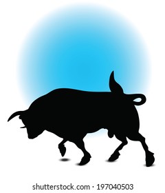 EPS 10 Vector illustration of Bull Silhouette