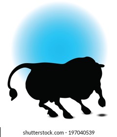 EPS 10 Vector illustration of Bull Silhouette