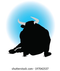 EPS 10 Vector illustration of Bull Silhouette